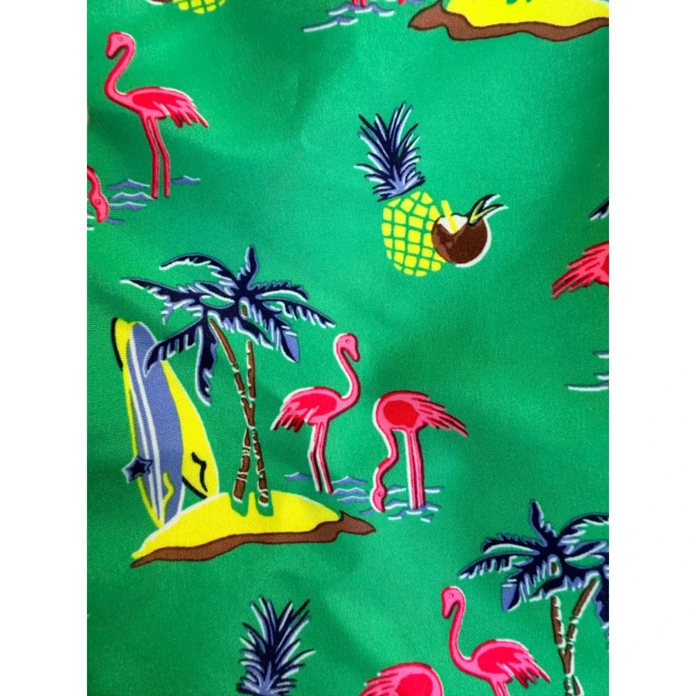 Polo Ralph Lauren Mens Green Tropical Flamingo Swim Trunks 1XB NWT 711777325001